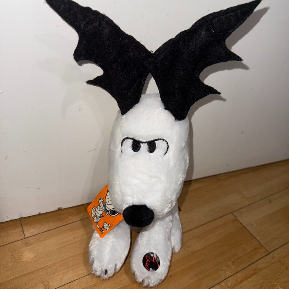 DANDEE PEANUTS BAT EARS SNOOPY PLUSH - NEW WITH TAGS